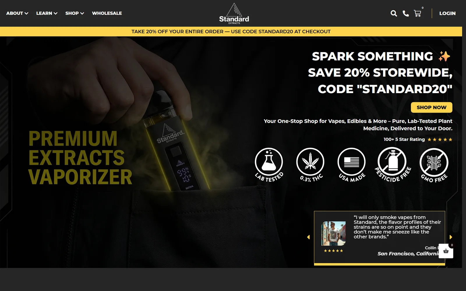 StandardCBD screenshot